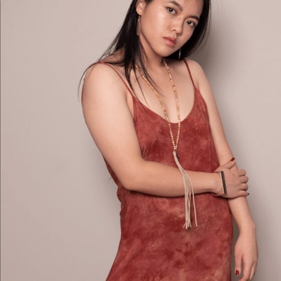 Tie Dye Rust Dress by Blue Life - Picture 6 of 9